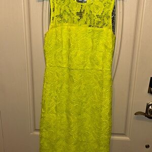 Yellow Lace Sleeveless Dress